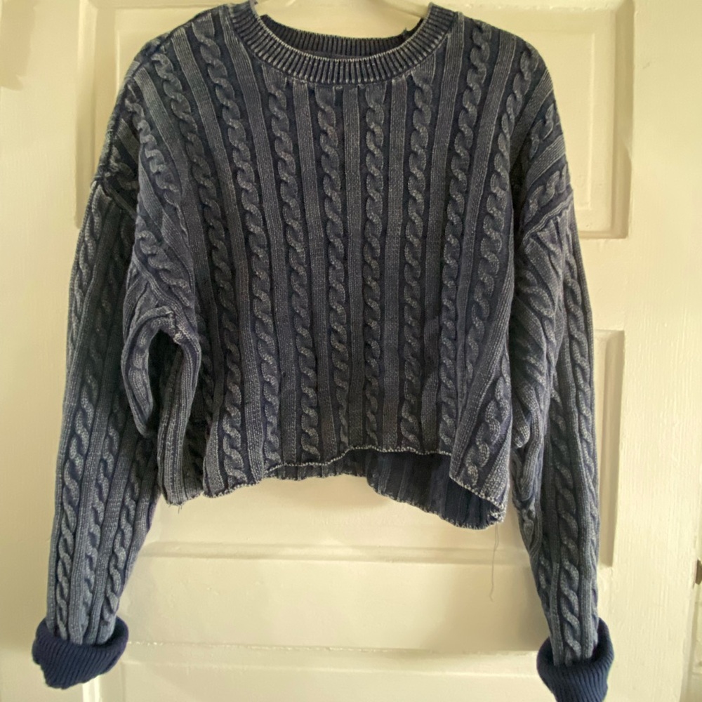 Aerie cropped knit sweater